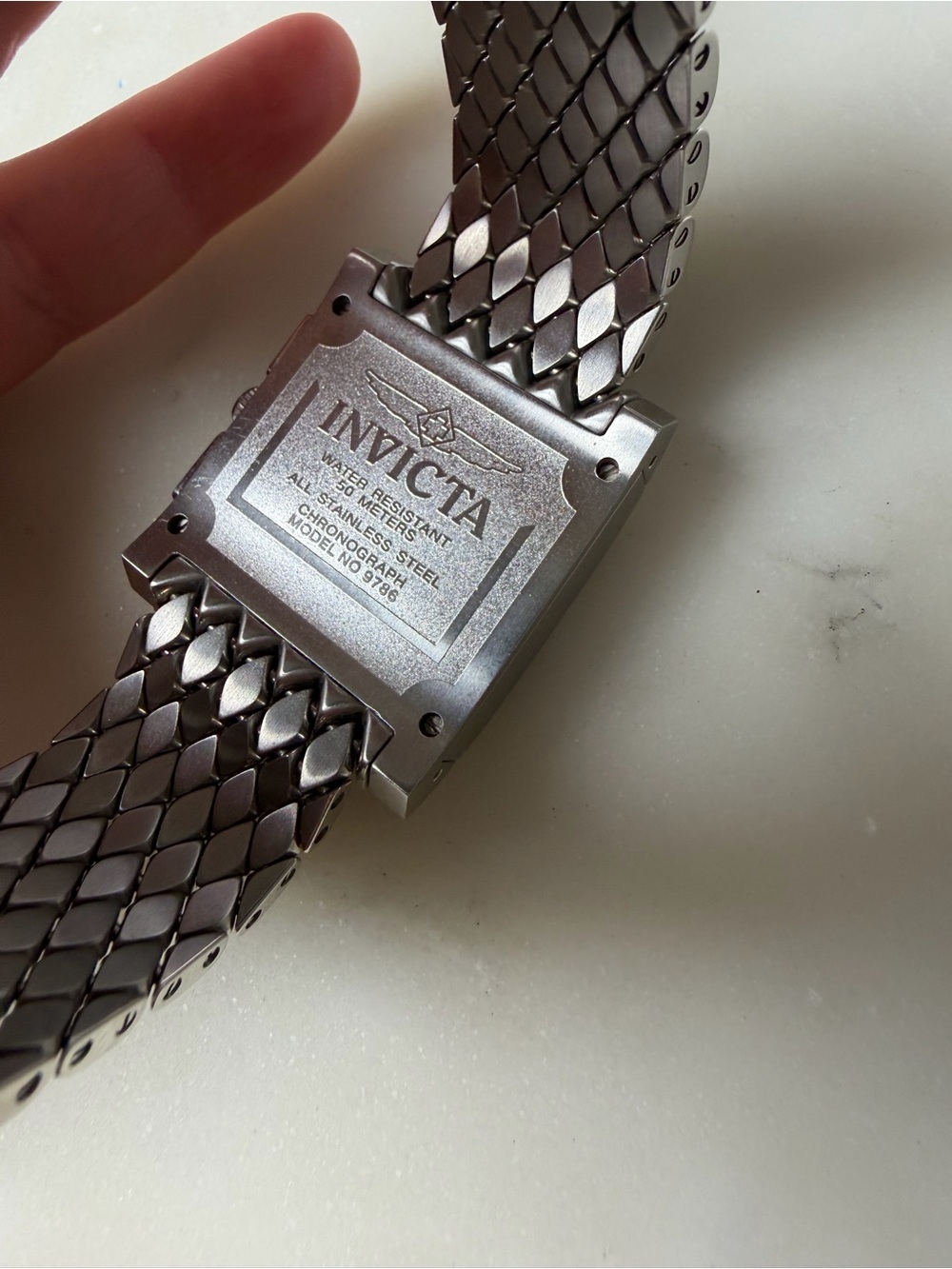 Invicta Silver Stainless Steel Watch with Blue Dial - Picture 6 of 7